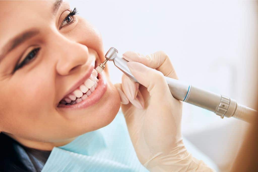 Professional teeth cleaning procedure
